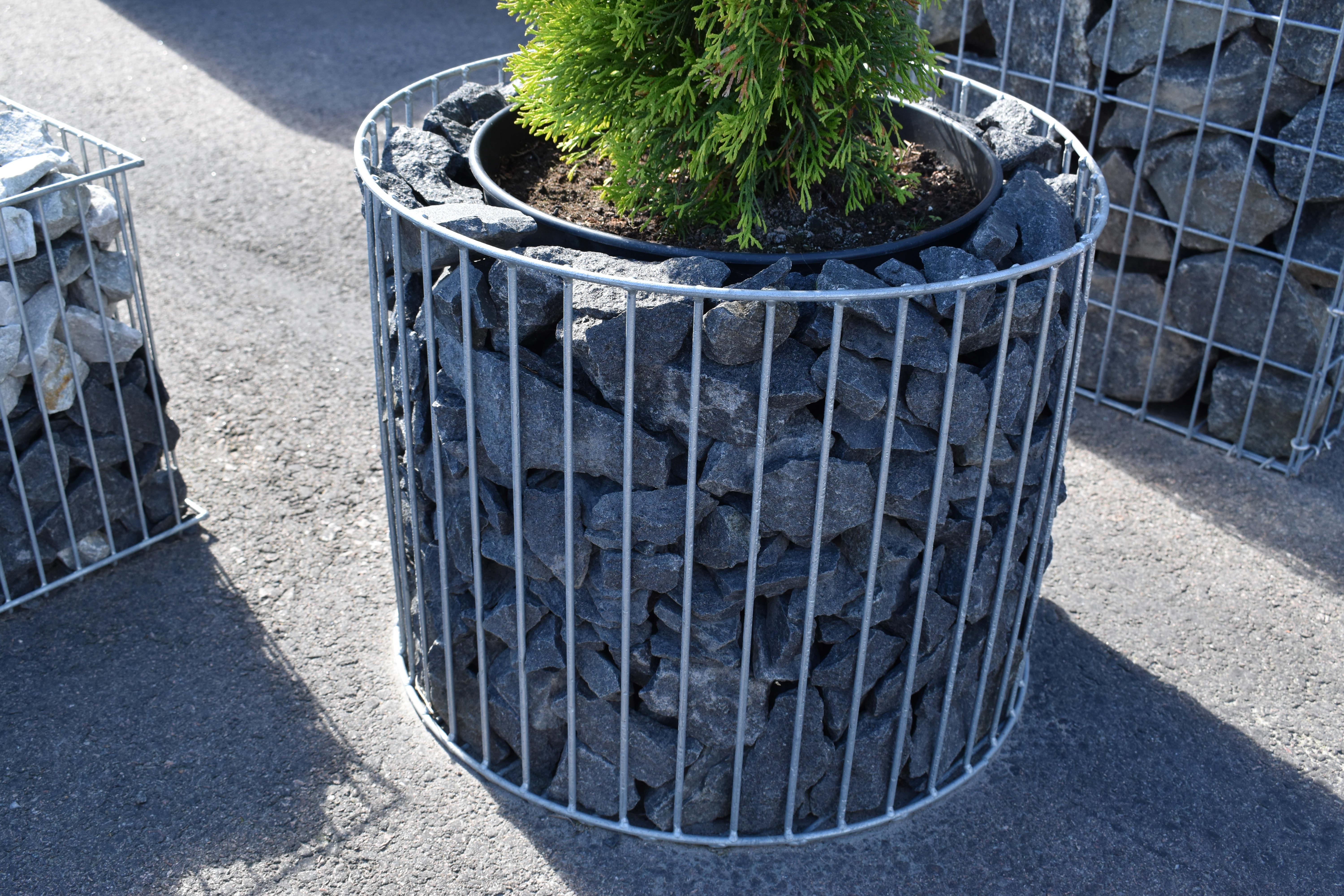 Daisy - Cylinder Gabionkruka stenkorg 